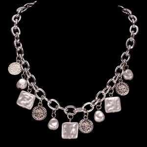 Elegant Silver Charm Necklace